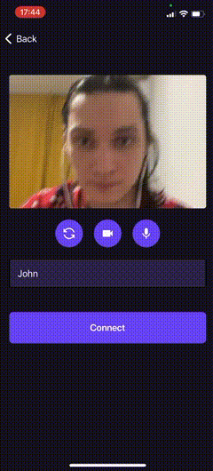 Video call feature operation