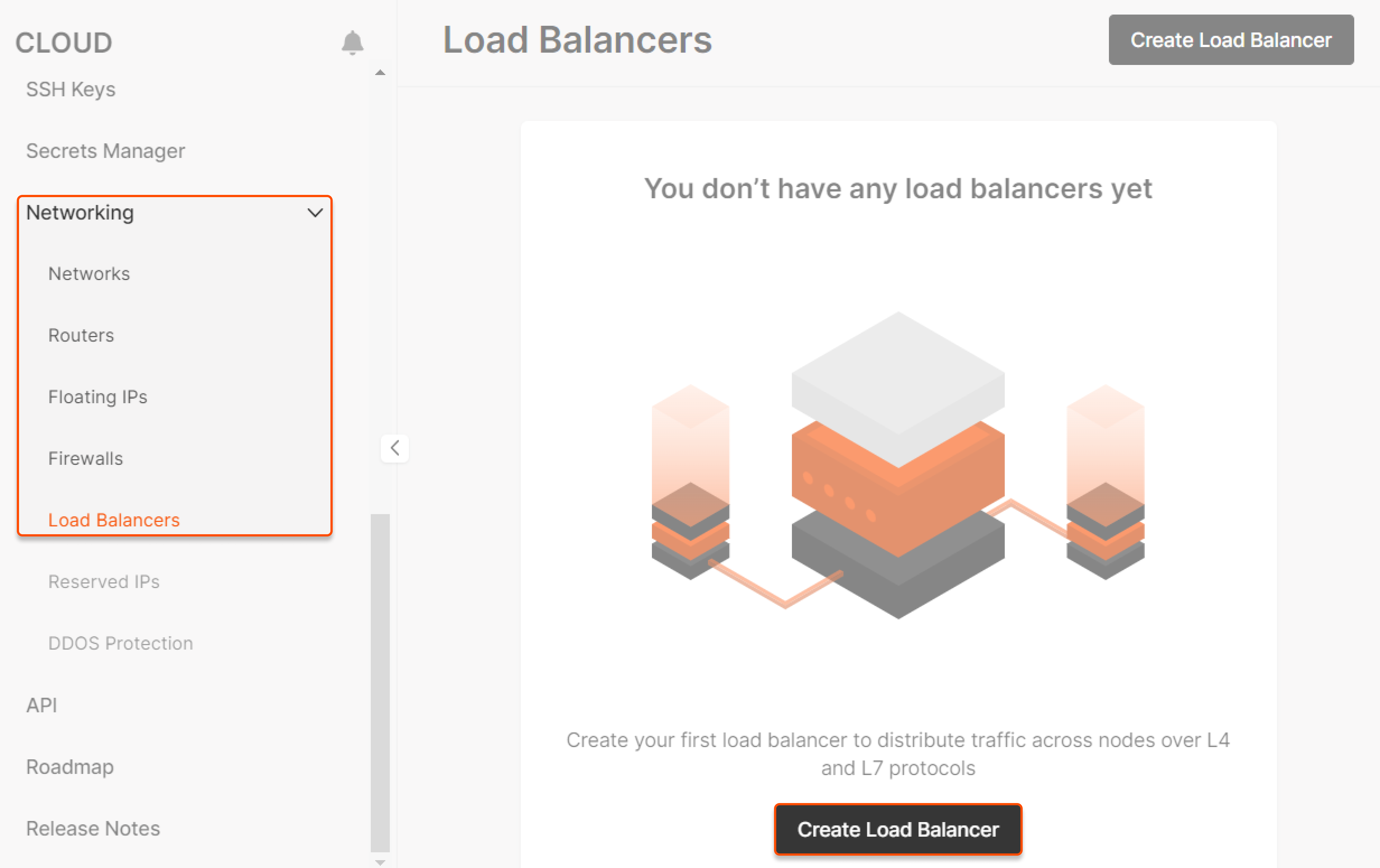 Initiate the process of Load Balancer creation