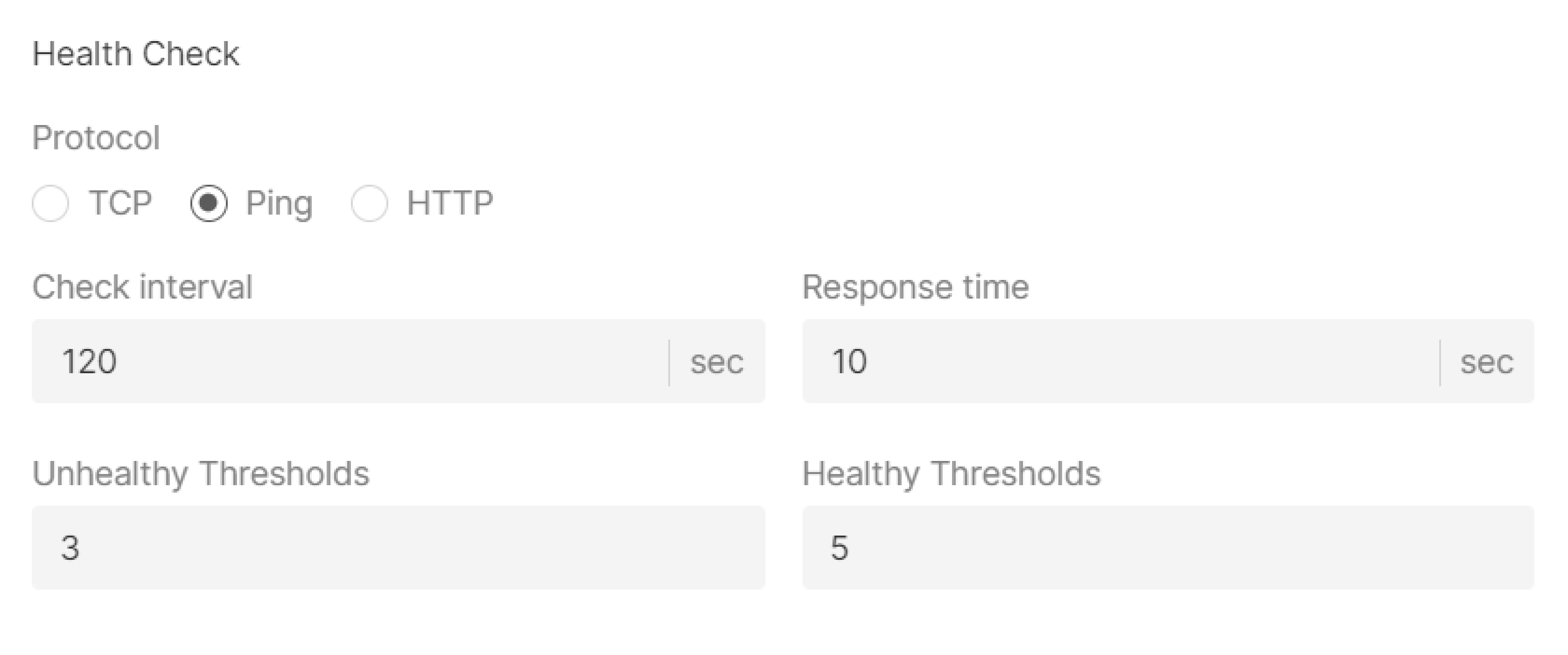 Configure Health Check