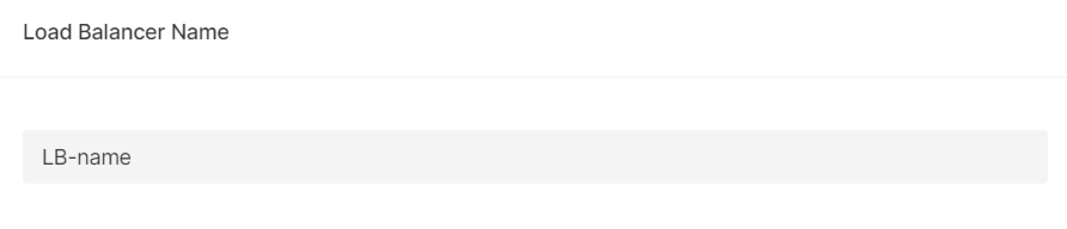 Enter load banalcer name