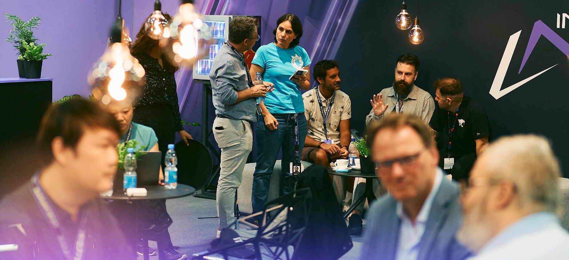 Gcore team at an industry event